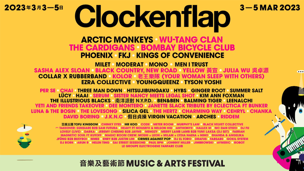 Clockenflap Festival Hongkong Umumkan Line Up Final Selain Arctic Monkeys! Wu-Tang Clan, The Cardigans Hingga Sasha Alex Sloan Telah Ditambahkan