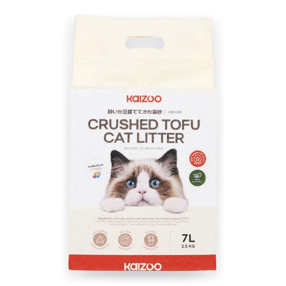 Crushed Tofu Cat Litter 7L - Bubblegum