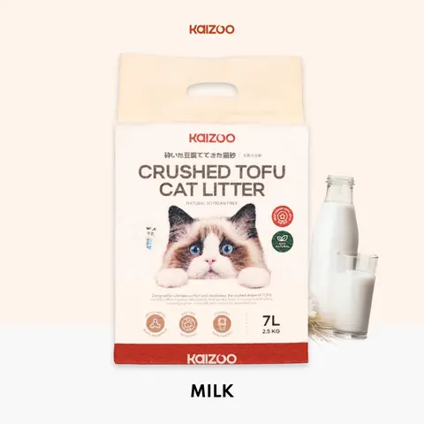 Crushed Tofu Cat Litter 7L - Milk 2