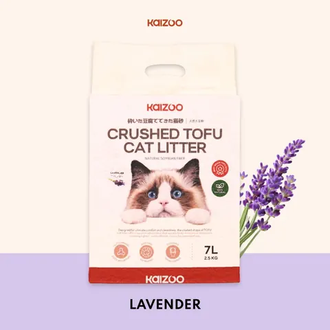 Crushed Tofu Cat Litter 7L - Lavender 2