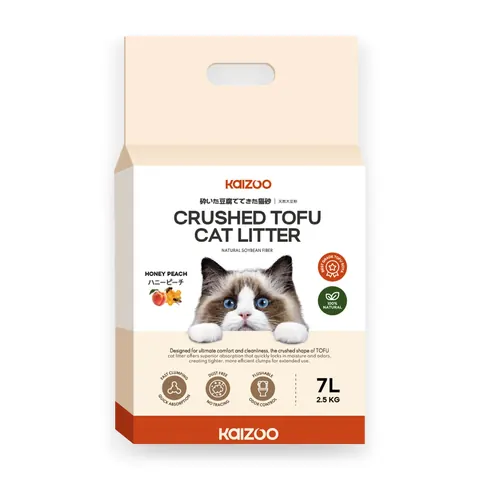Crushed Tofu Cat Litter 7L - Honeypeach