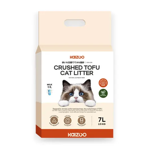 Crushed Tofu Cat Litter 7L - Milk