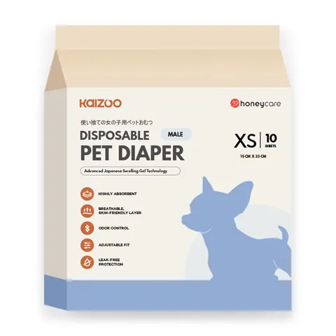 Disposable Male Dog Diapers 10 pcs 2
