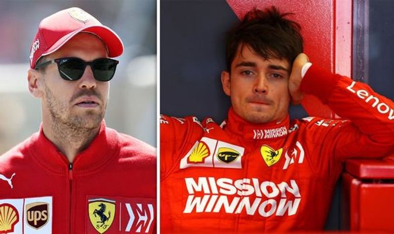 sebastian vettel dan charles leclerc (express co uk)