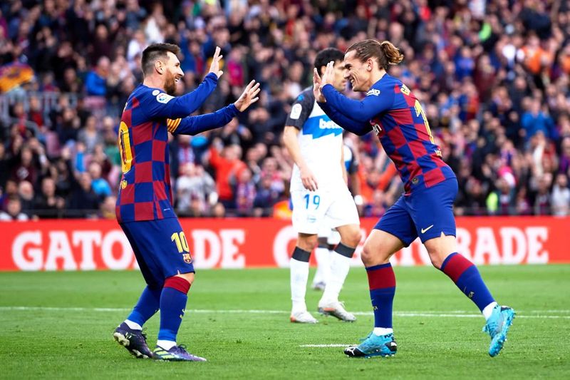 Messi dan griezmann (foxsport co id)