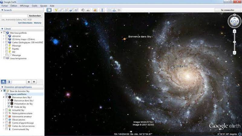 google earth space