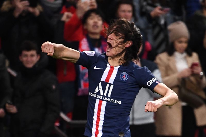 Edinson Cavani-PSG vs Lyon (psgtalk com)