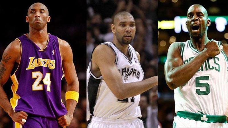 Kobe Bryan, Kevin Garnett dan Tim Duncan (aa com tr)