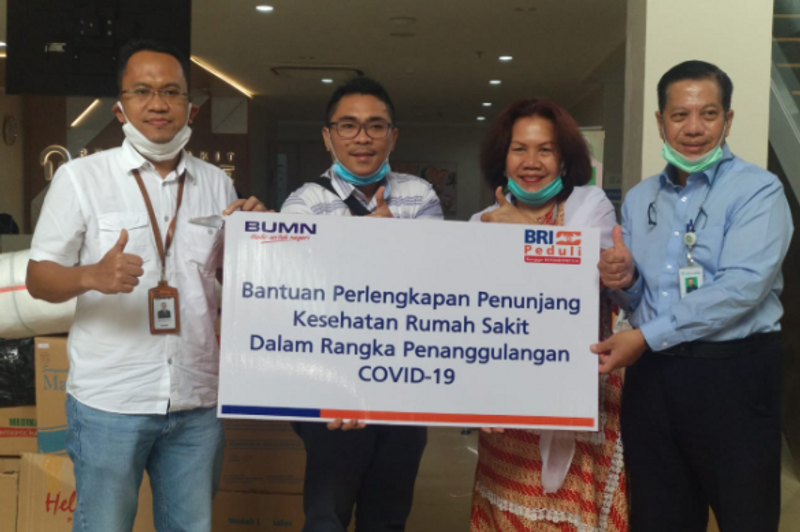 Sebagai Wujud Kepedulian, Bank BRI Cabang Cinere Memberikan Bantuan APD ke RS Pu