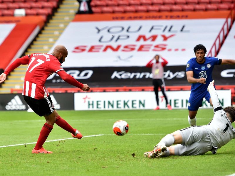 David McGoldrick saa melawan Chelsea (independent co uk)