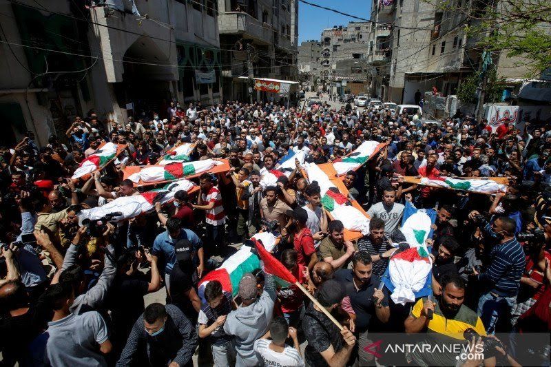 antarafoto-gazacity-funeral-israelviolencevictims-16052021-1