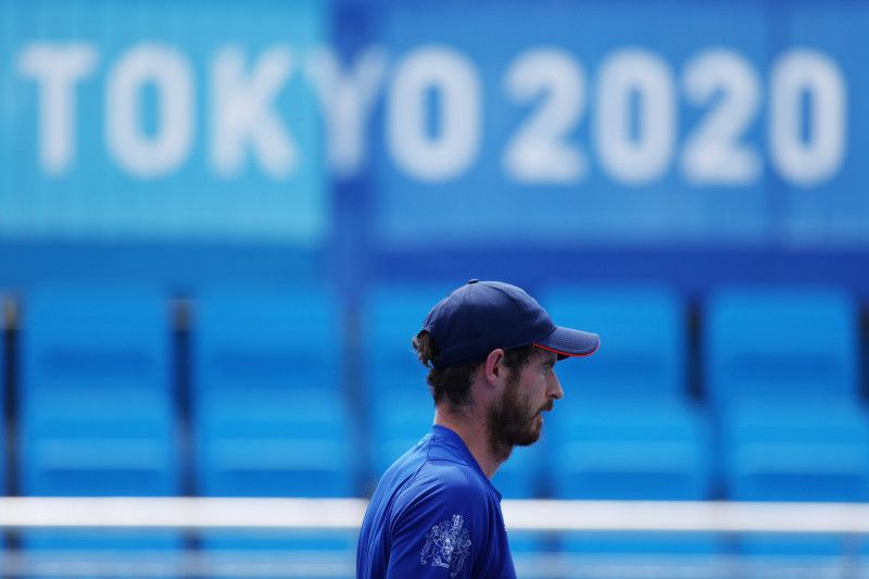 Tennis Training - Andy Murray dalam sesi latihan