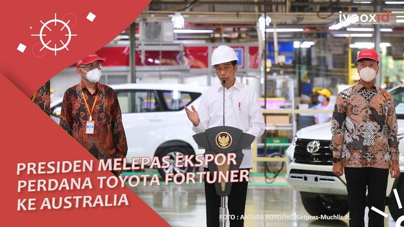 Presiden Melepas Ekspor Perdana Toyota Fortuner ke Australia