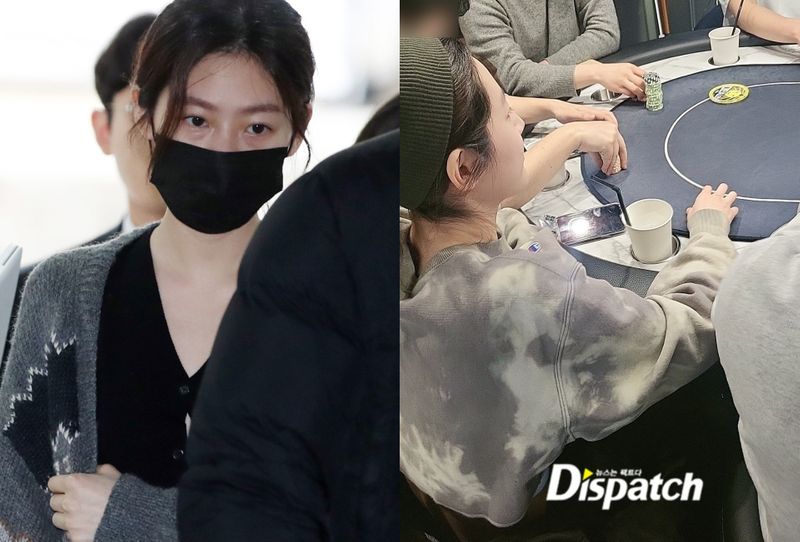 Kim Saeron Tertangkap Kamera Sedang Bermain Poker Bersama Teman-temannya