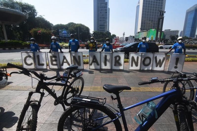 protes kualitas udara Jakarta