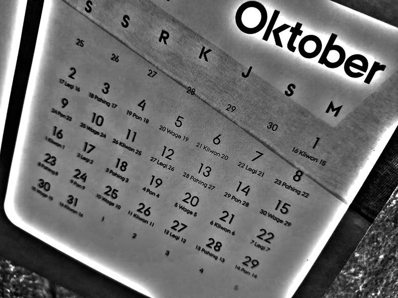 Kalender Oktober 2023