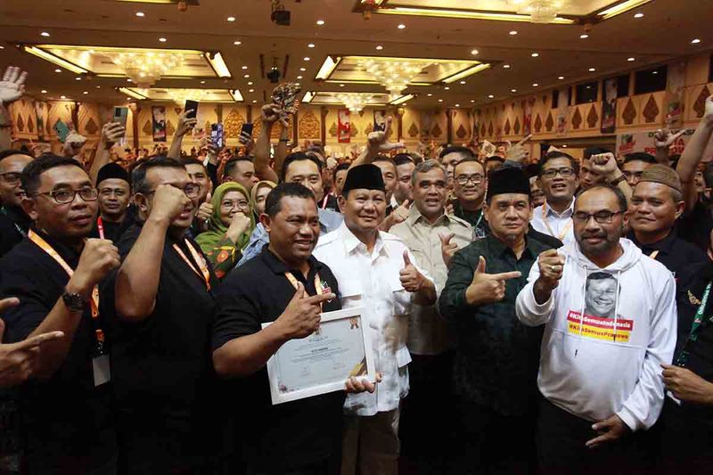 deklarasi-relawan-setia-prabowo dari Gerindra