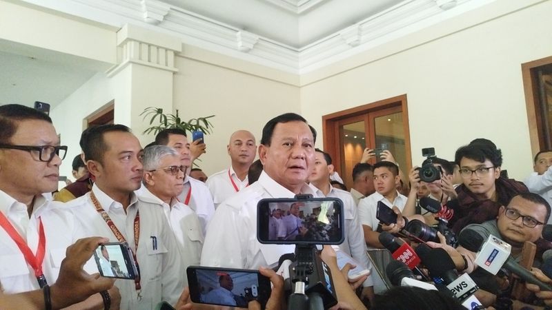 Prabowo Subianto usai Rapimnas Gerindra