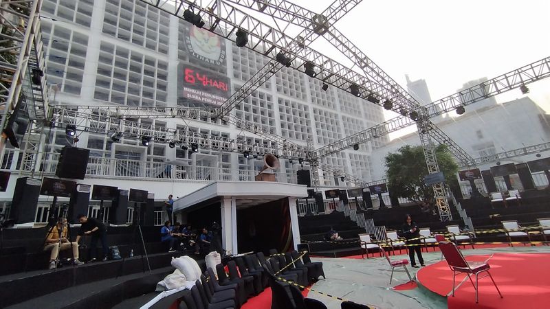 Persiapan debat di KPU