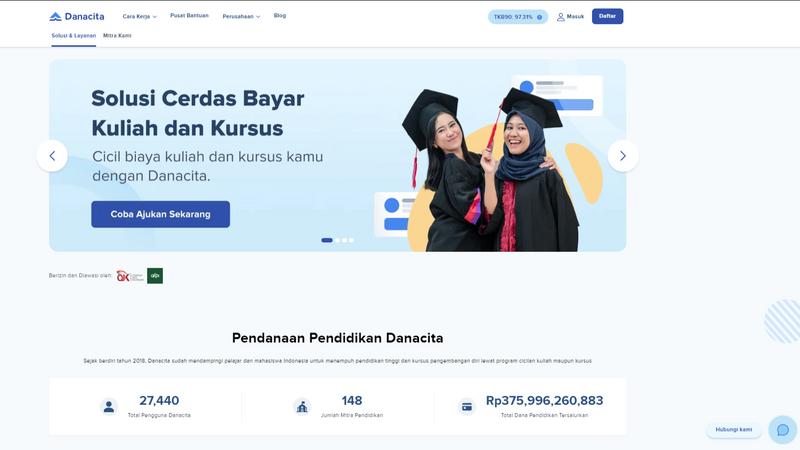 website pinjaman online Danacita untuk mahasiswa