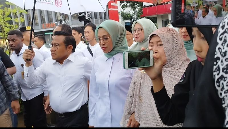 Cak Imin dan Istri usai Pencoblosan