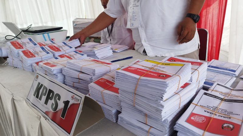 Surat Suara di TPS 60 Lebak Bulus Jaksel