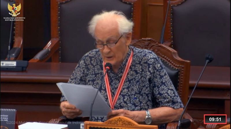FranZ Magniz Suseno saat menjadi saksi sidang sengketa pilpres 2024