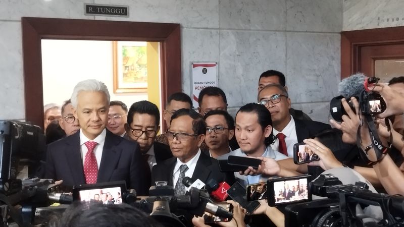 Ganjar-Mahfud usai Sidang PHPU Pilpres 2024