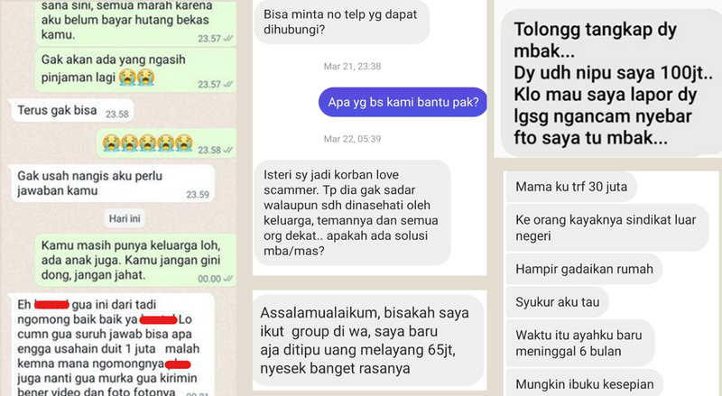 SS Contoh percakapan korban lovescaming