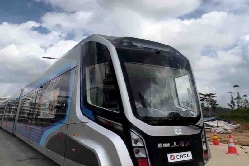 Kereta otonom atau Autonomous Rail Transit (ART) di Ibu Kota Nusantara (IKN)