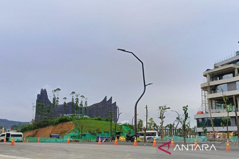 Aktivitas pembangunan di Kawasan Inti Pusat Pemerintahan Ibu Kota Nusantara (IKN)