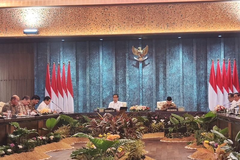Presiden Joko Widodo (Jokowi) memimpin sidang paripurna perdana di IKN