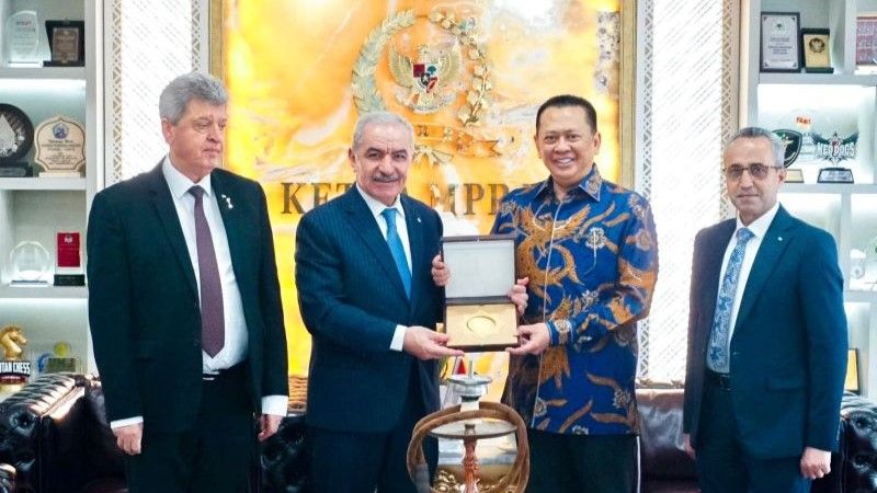 Ketua MPR RI Bambang Soesatyo dan Perdana Menteri Palestina Mohammad Shtayyeh