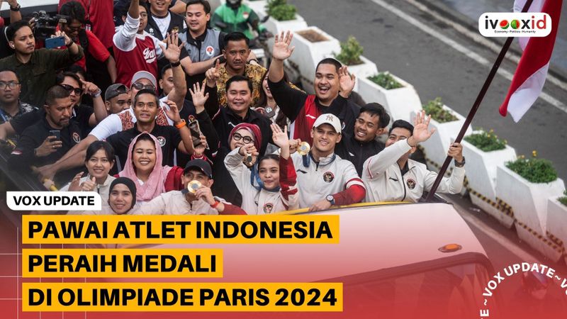 Cover Pawai Atlet Indonesia Peraih Medali di Olimpiade Paris 2024 Landscape