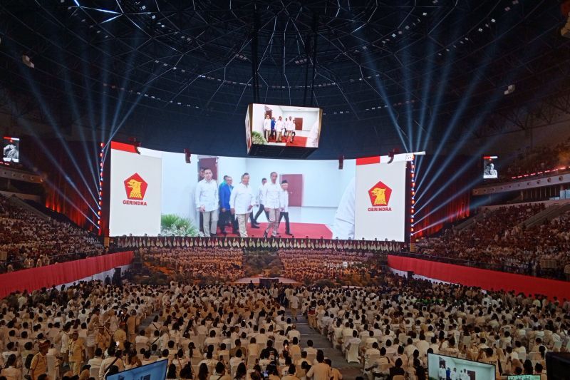 Presiden RI Joko Widodo di penutupan Rapimnas Partai Gerindra