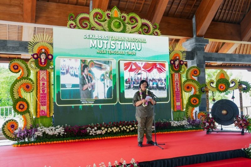 Menteri LHKSiti Nurbaya mendeklarasikan Taman Nasional Mutis Timau di NTT