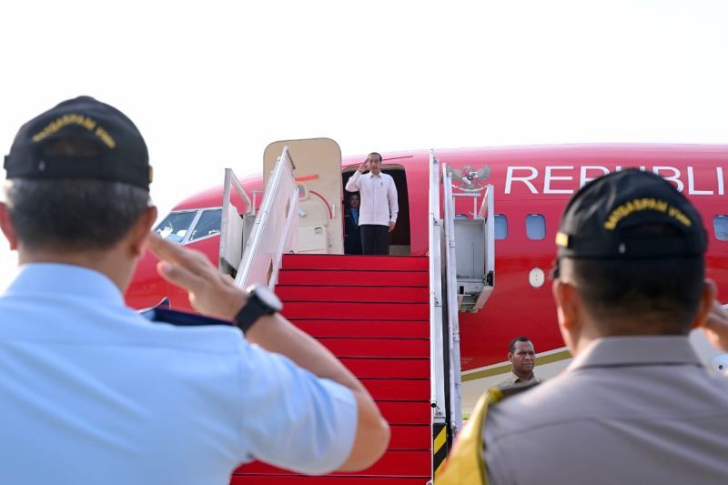 Presiden Joko Widodo bertolak menuju Provinsi Kalimantan Timur