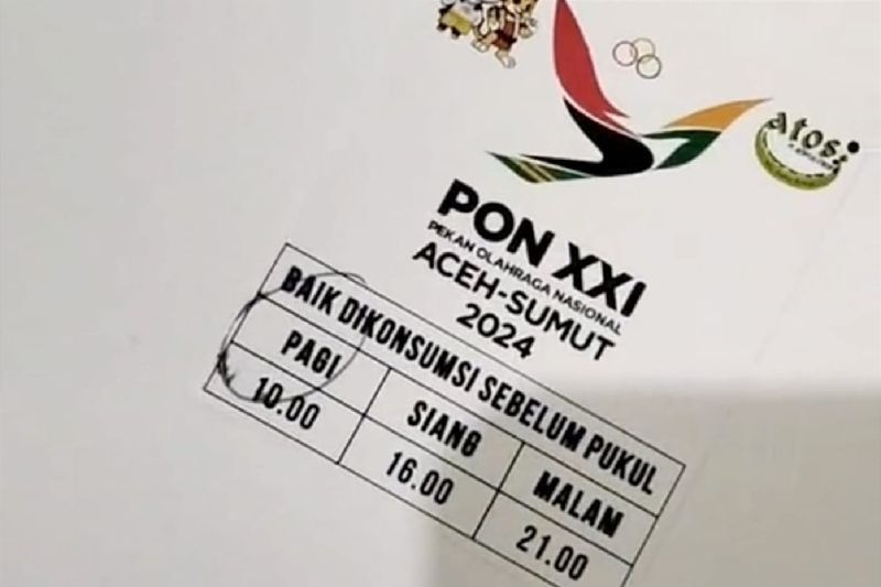 Kotak nasi untuk atlet PON XXI Aceh-Sumut