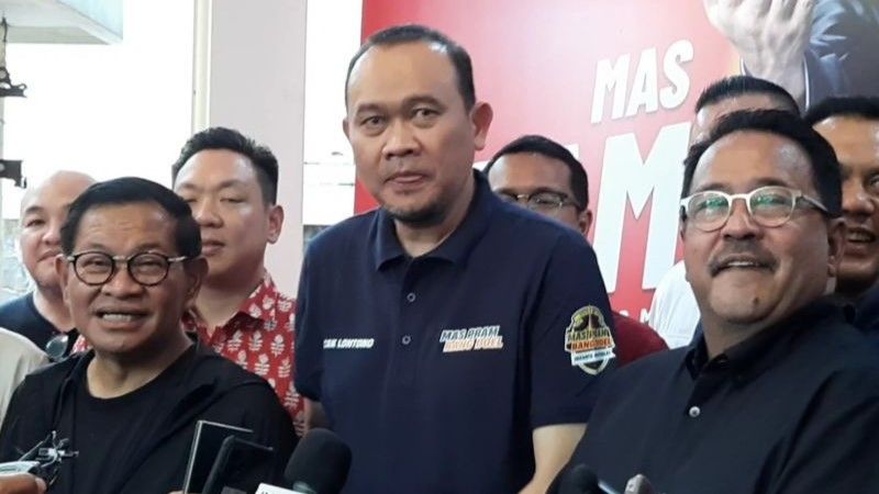 Ketua Tim Pemenangan Pramono Anung dan Rano Karno, Lies Hartono atau kerap disapa Cak Lontong