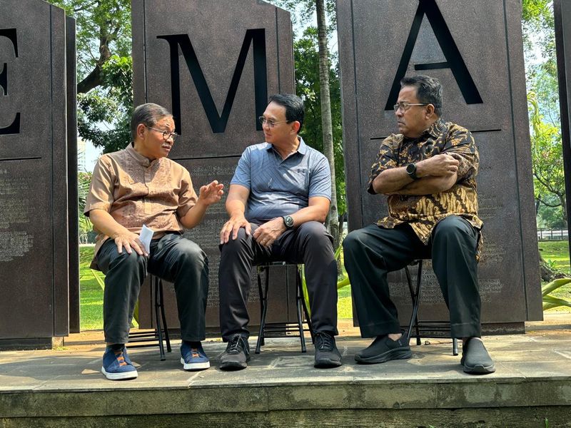 Pramono Anung, Rano Karno, dan Basuki Tjahaja Purnama (Ahok)