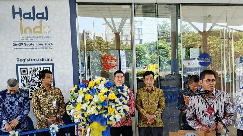Sekretaris Jenderal Kementerian Perindustrian Eko Cahyanto dalam acara Halal Indo 