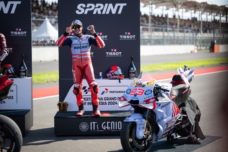 Pembalap Gresini Racing Federal Oil Marc Marquez