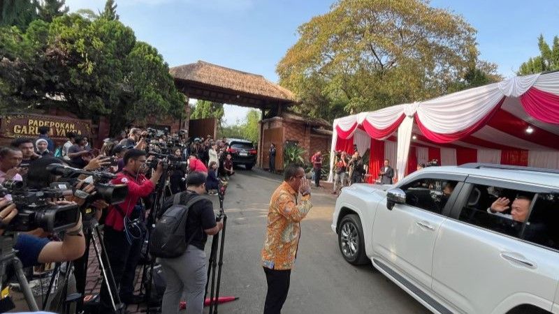 Sejumlah calon menteri hadir di kediaman Presiden Terpilih Prabowo Subianto di Hambalang