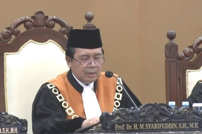 Tangkapan layar Ketua Mahkamah Agung M. Syarifuddin