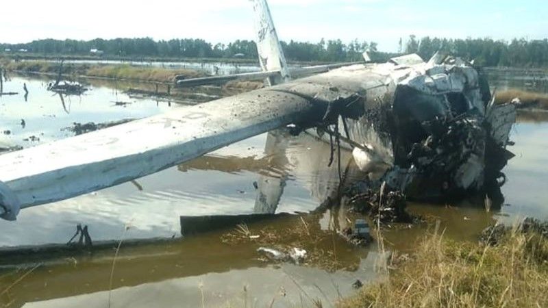 Pesawat SAM Air yang jatuh di wilayah Marisa, Kabupaten Pohuwato, Gorontalo