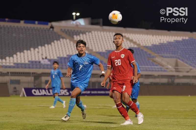 Penyerang tim nasional U-17 Indonesia Muhammad Aldyansyah Taher