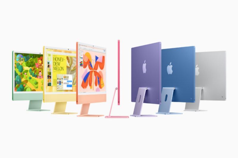 Tampilan iMac dengan chip M4