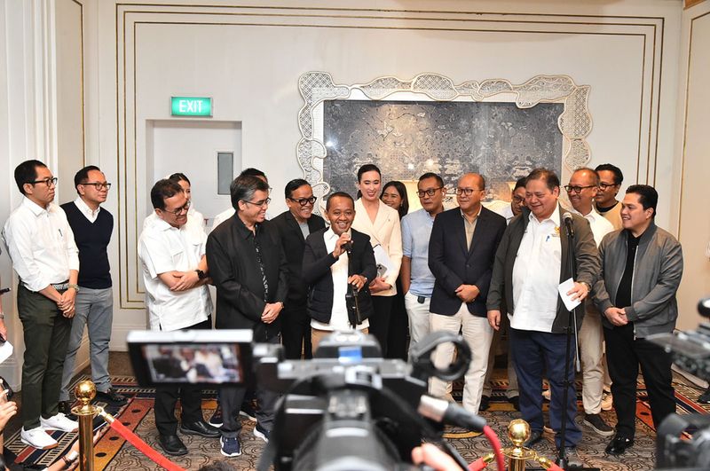 Konferensi pers usai Rapat Koordinasi Terbatas Pembahasan Usulan Program Quick Win