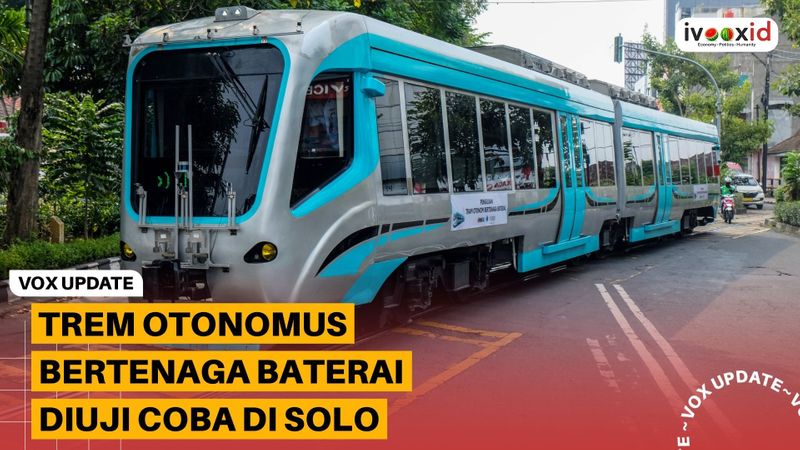 Cover Trem Otonomus Bertenaga Baterai diuji Coba di Solo Landscape