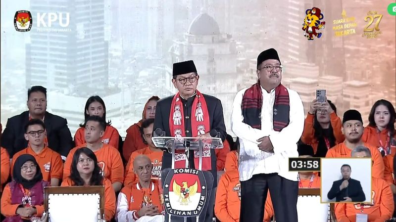 Pasangan Cagub Cawagub nomor urut 3 Pramono Aung dan Rano Karno
